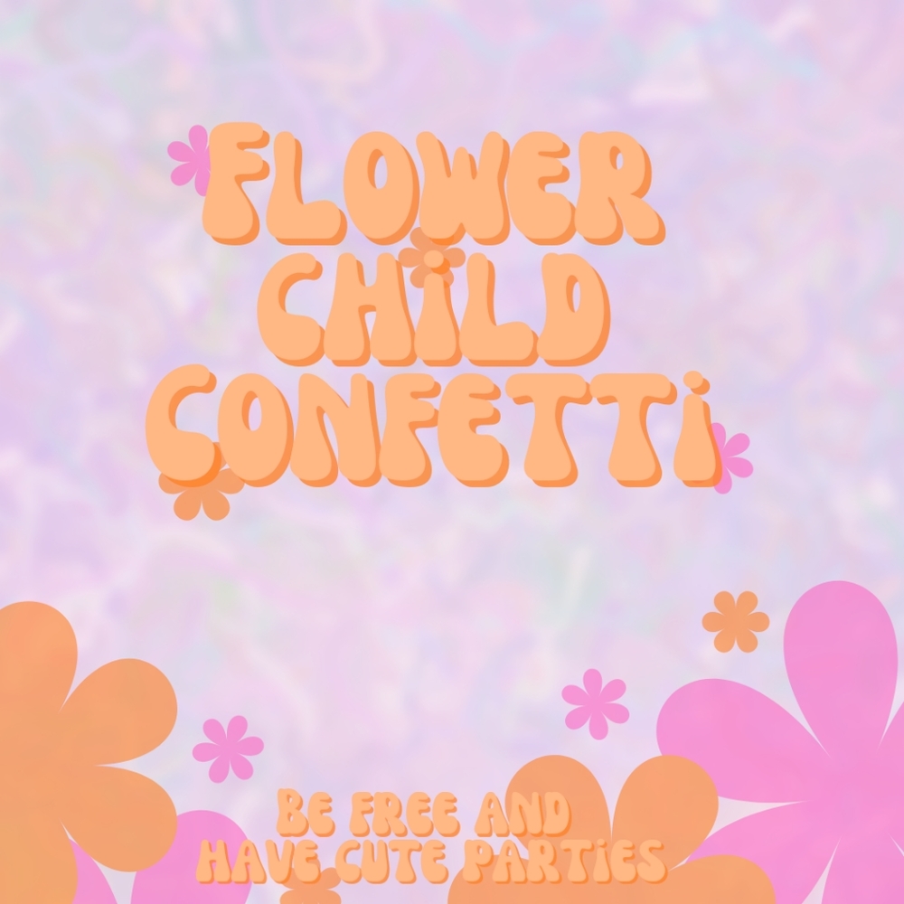 Retro Flower Child Die Cut Confetti